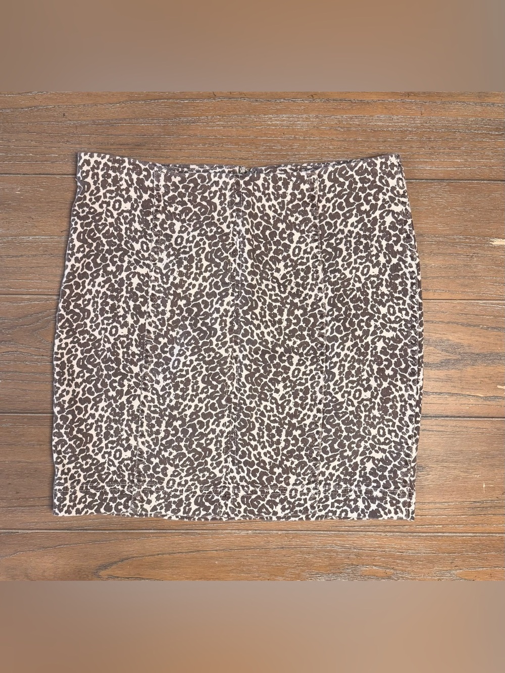 Free People Brown and Cream Leopard Print Mini Skirt #42